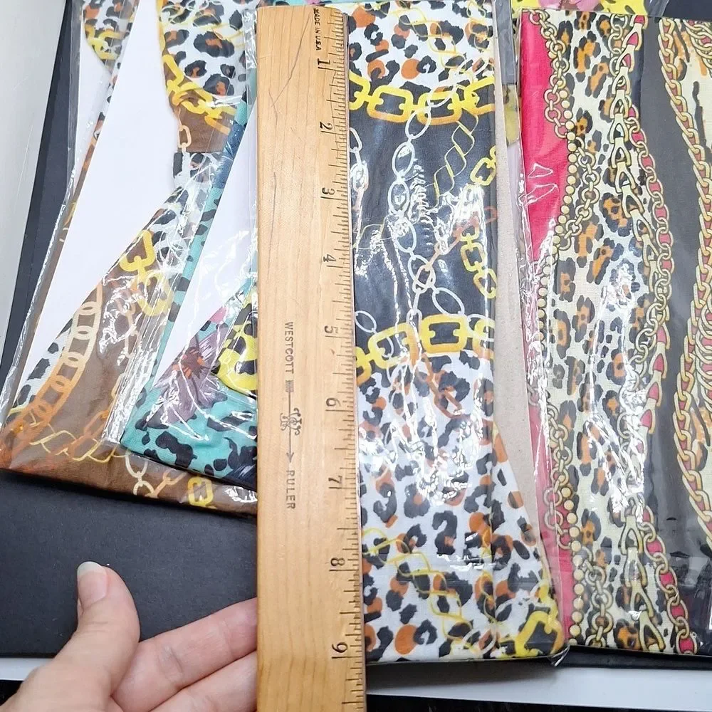 Leopard print multicolorer floral headbands Multipack